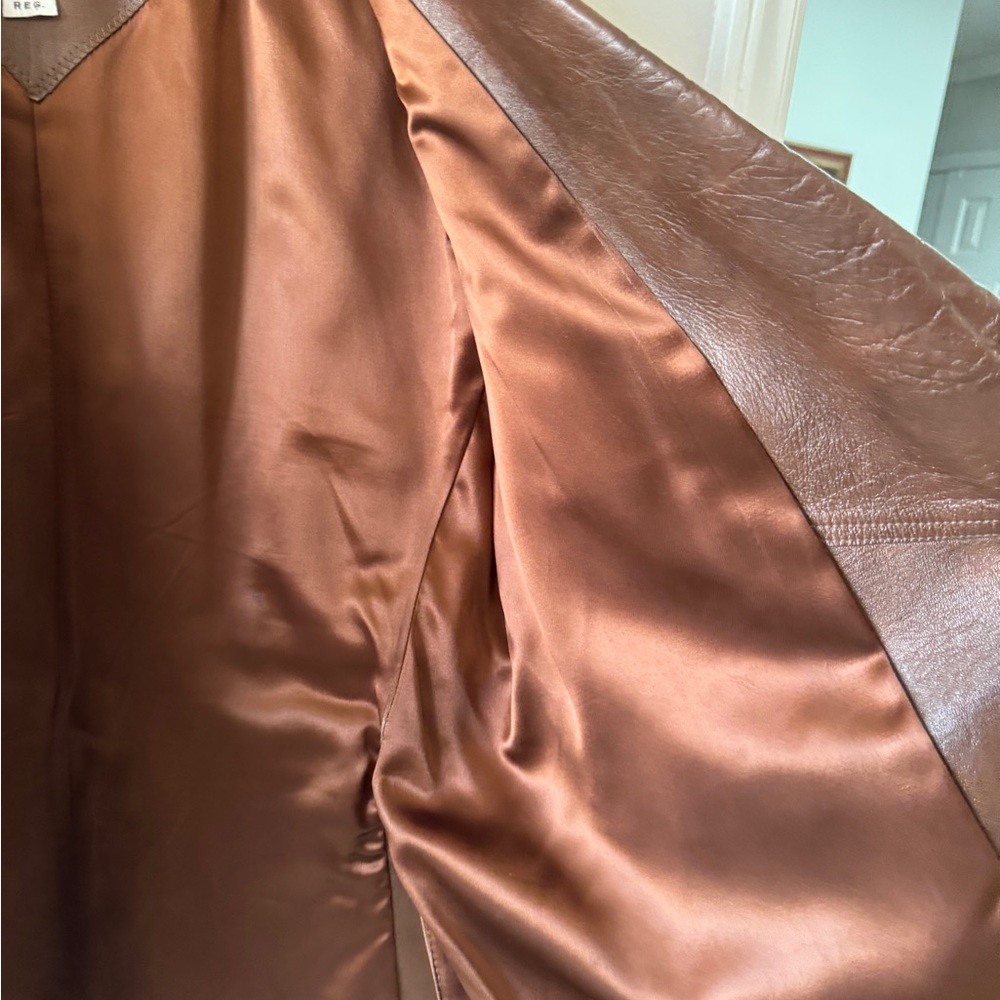 Vintage New Generation by Grais Brown Genuine Leather Jacket Blazer Size 46 - Picture 14 of 14